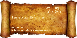 Tarsoly Dóra névjegykártya